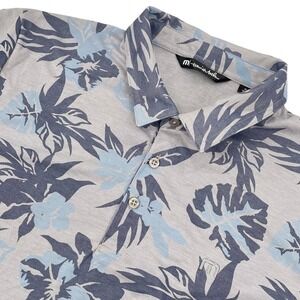 Travis Mathew Mens XL‎ Tropical All Over Print Short Sleeve Golf Polo Shirt Pima